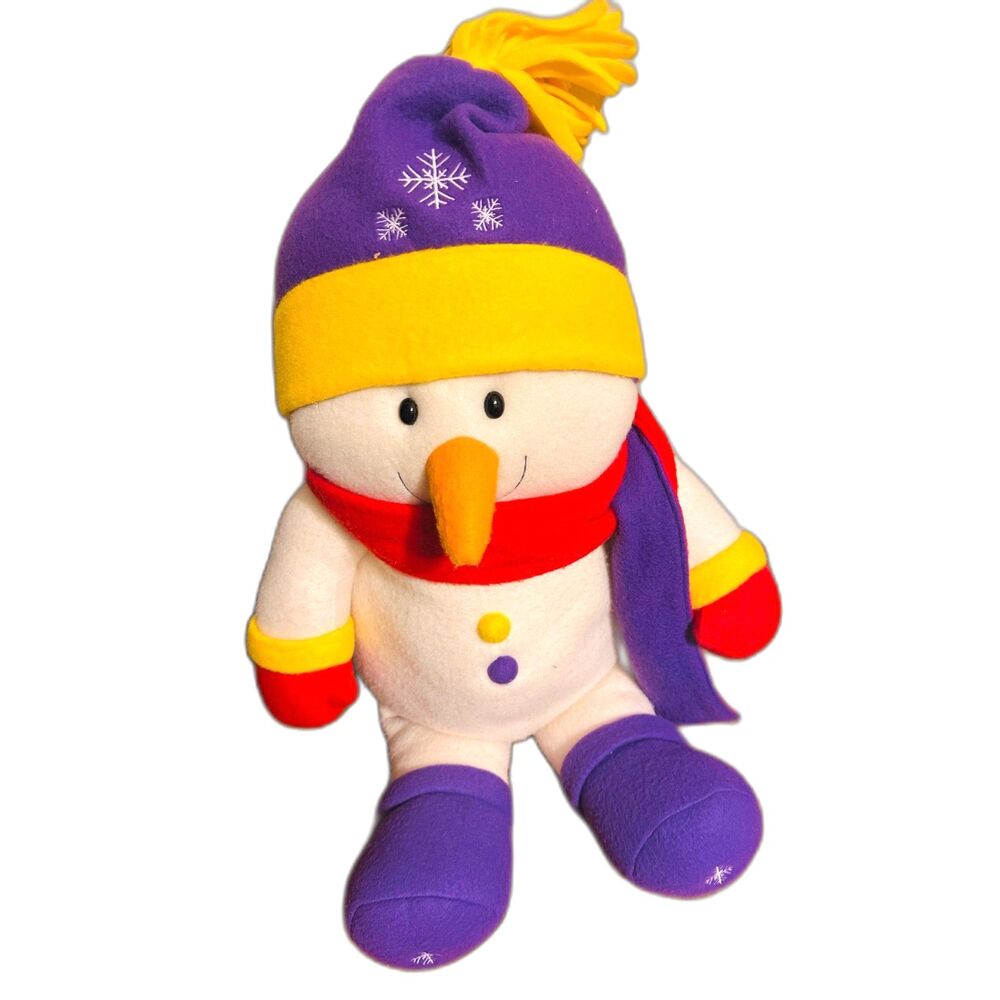 VTG 2000 Collectible Christmas Decor Jumbo Zany Brainy Zack Frost Snowman Plush
